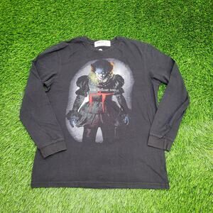 IT Pennywise Movie Shirt Womens Medium 20x24 Black Horror Film